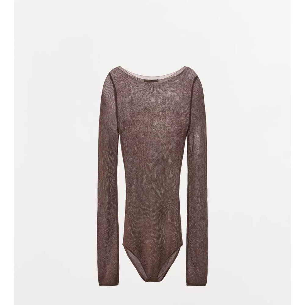 ZARA 100% VISCOSE KNIT BODYSUIT - Picture 7 of 10